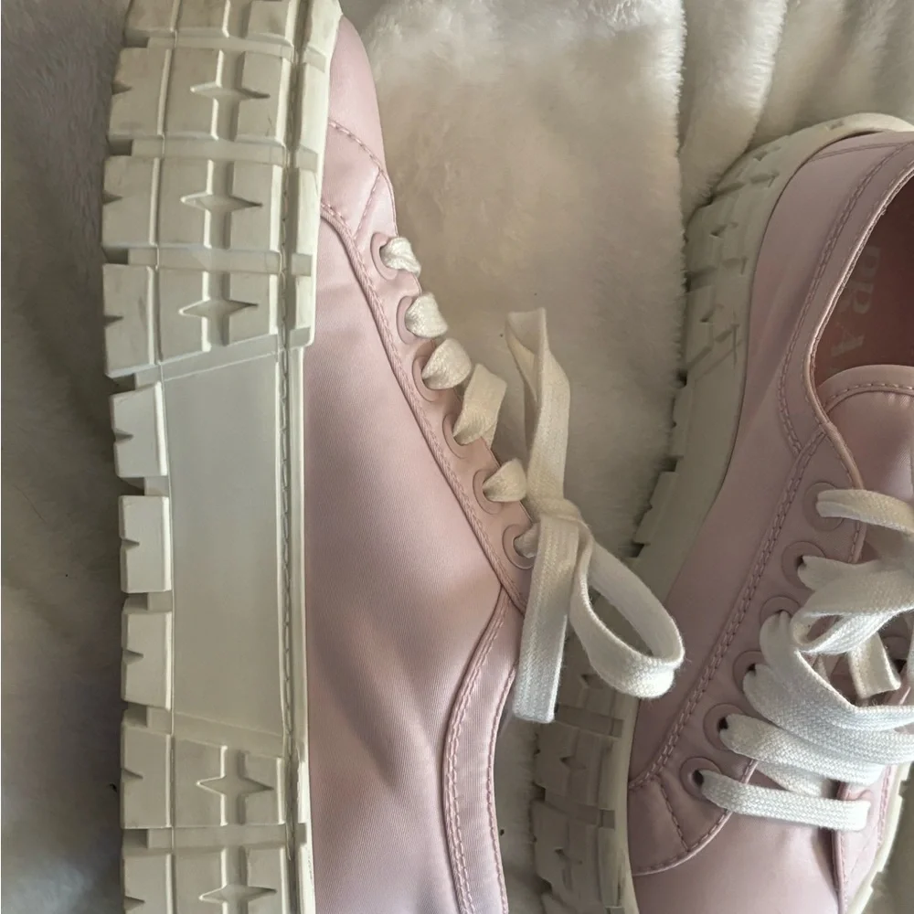 Prada Pink Platform Sneakers